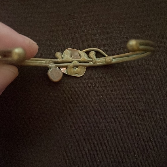 Boho necklace & bracelet set made with bronzes and leather and wood. Never worn! - Picture 7 of 10